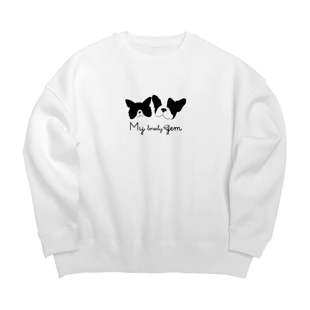 emiu_desighnのMi lovery jem Big Crew Neck Sweatshirt