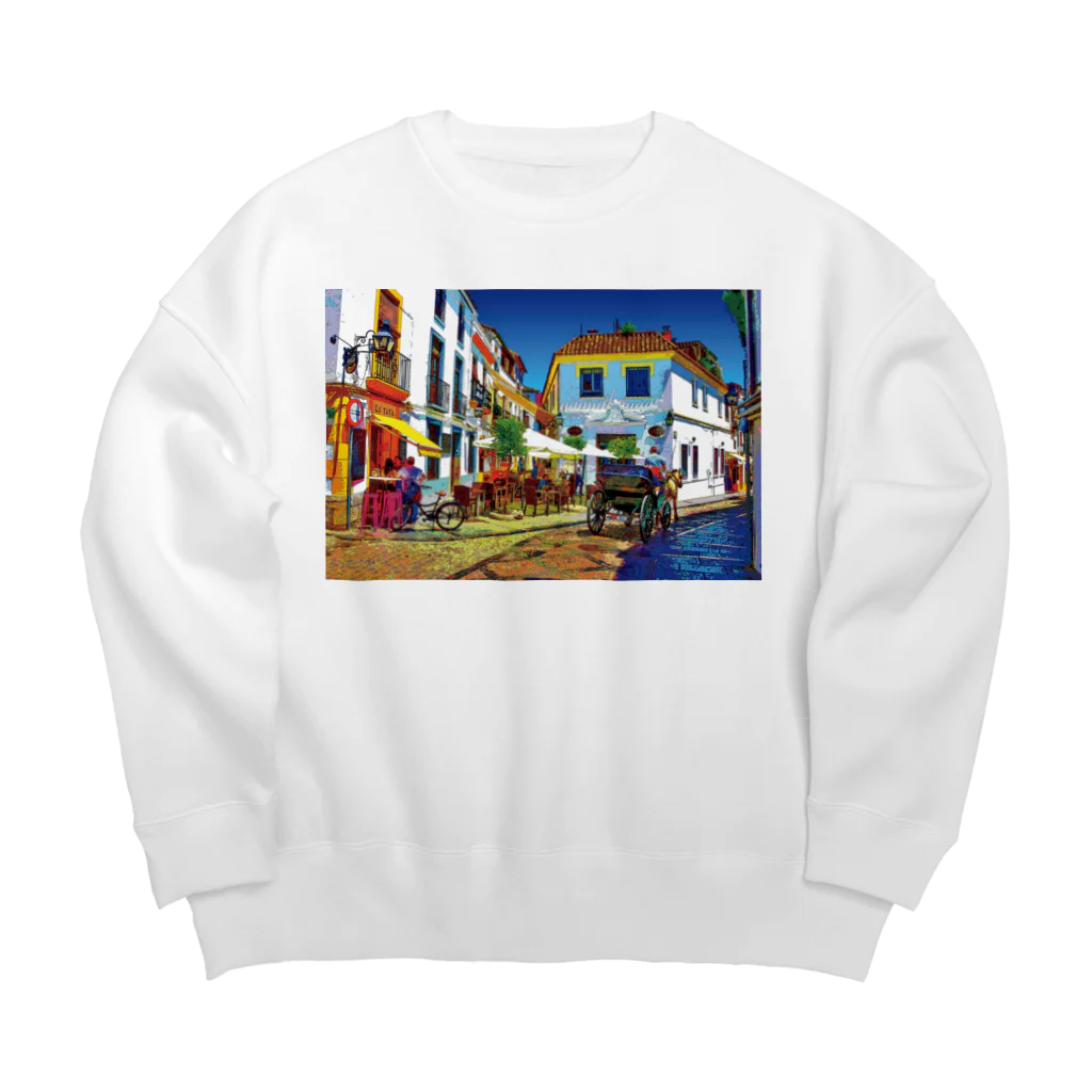 GALLERY misutawoのスペイン コルドバの街角 Big Crew Neck Sweatshirt