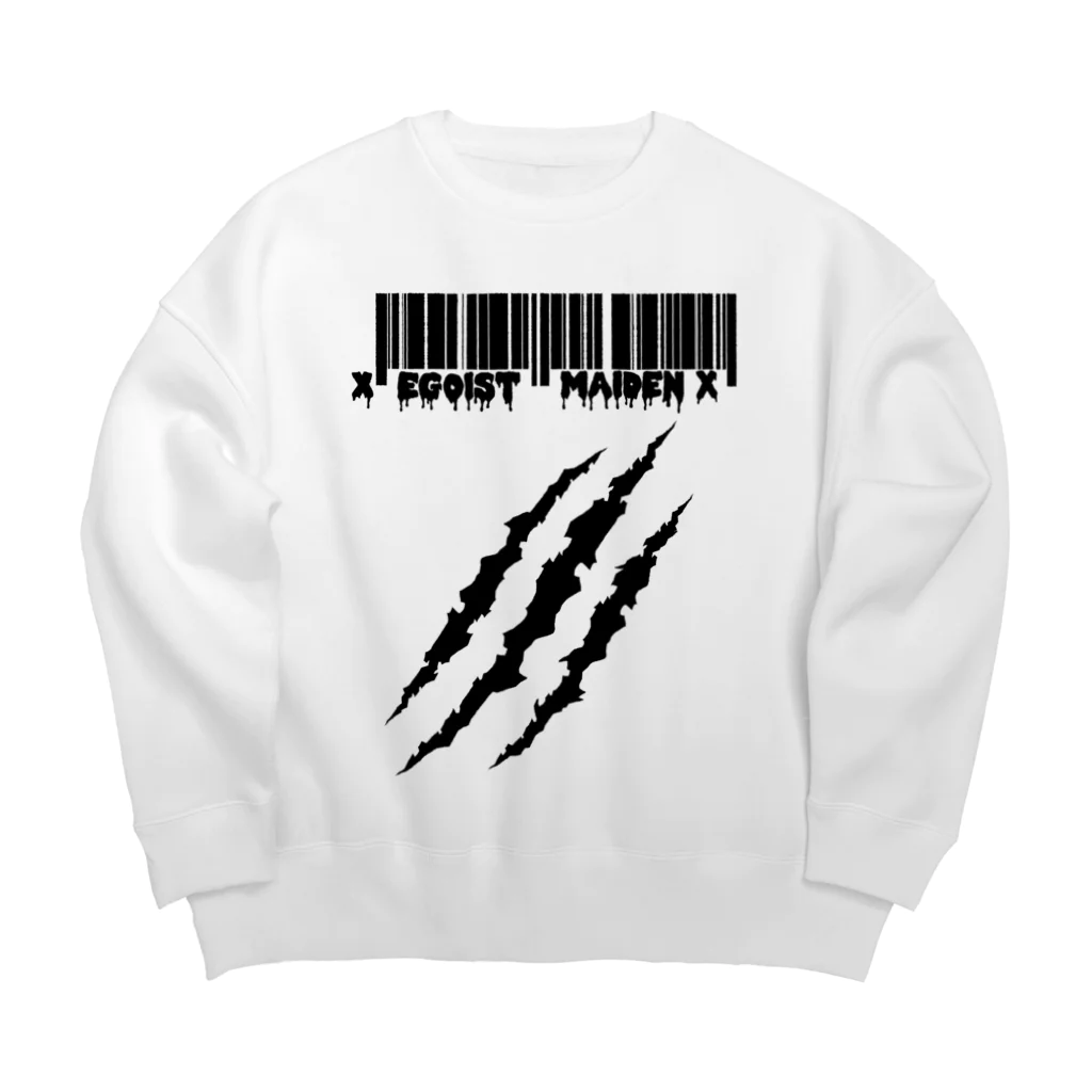 エゴイスト乙女のバックプリントあり　傷跡 Big Crew Neck Sweatshirt