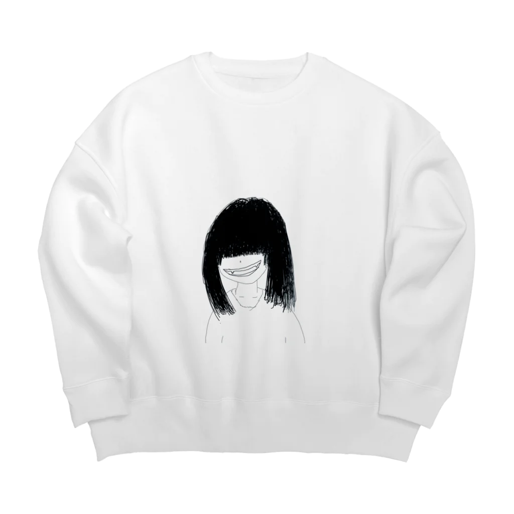 blackの狂気ちゃん Big Crew Neck Sweatshirt