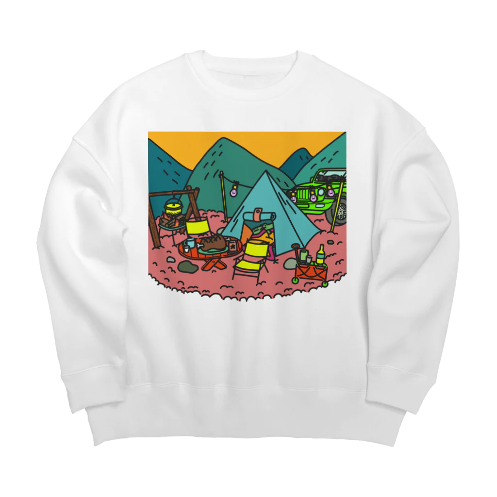 よもぎたけのこのキャンプ　秋 Big Crew Neck Sweatshirt