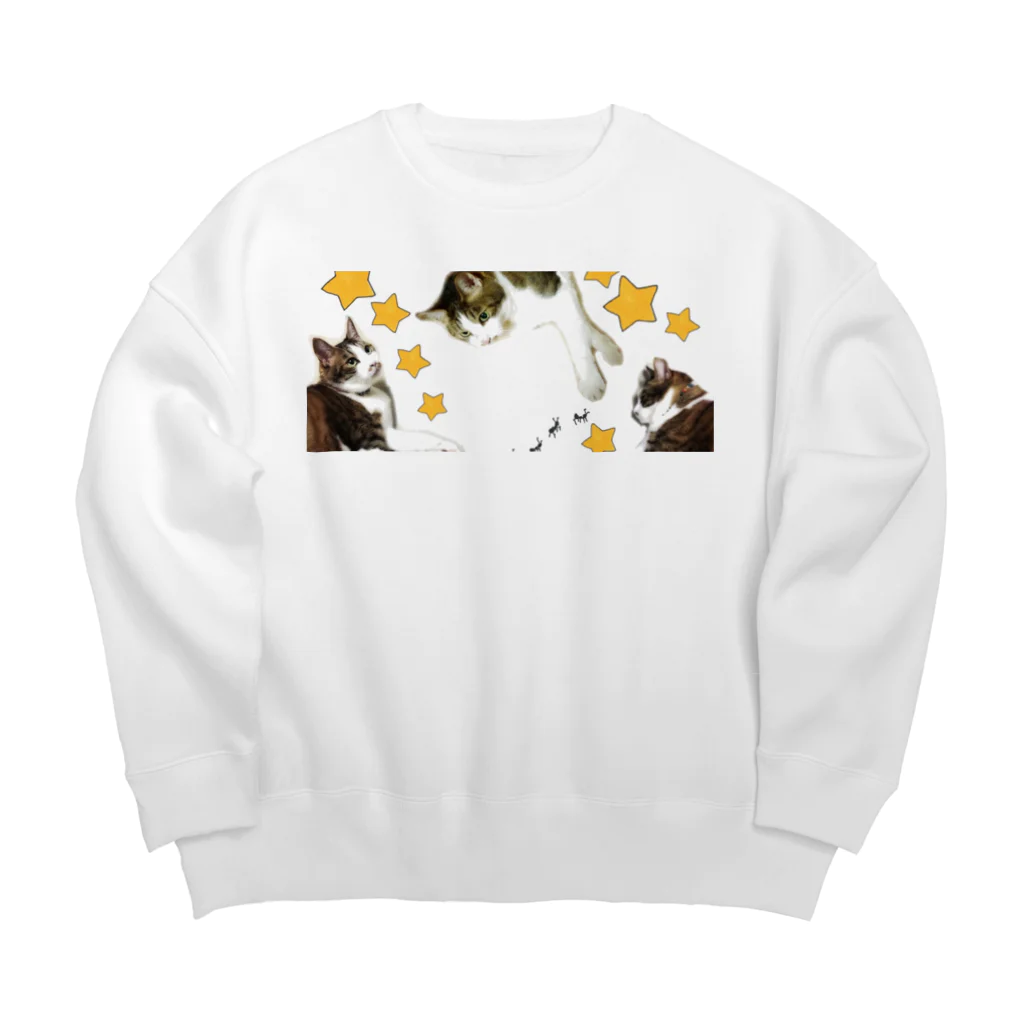 とっこのにゃあきちくん✩いっぱい Big Crew Neck Sweatshirt