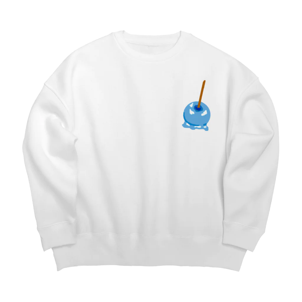 @youの青いリンゴ飴(シンプル) Big Crew Neck Sweatshirt