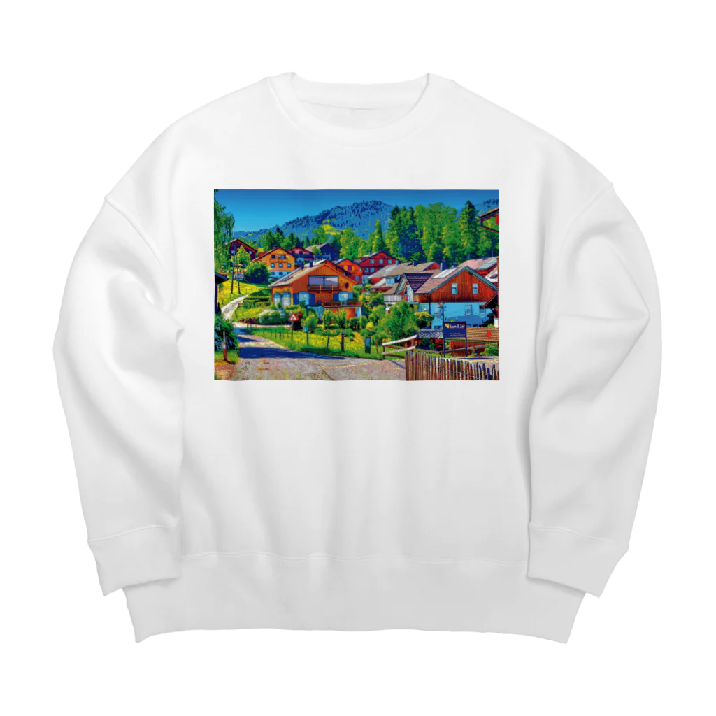 GALLERY misutawoのオーストリア シュヴァルツェンベルクの街並み Big Crew Neck Sweatshirt