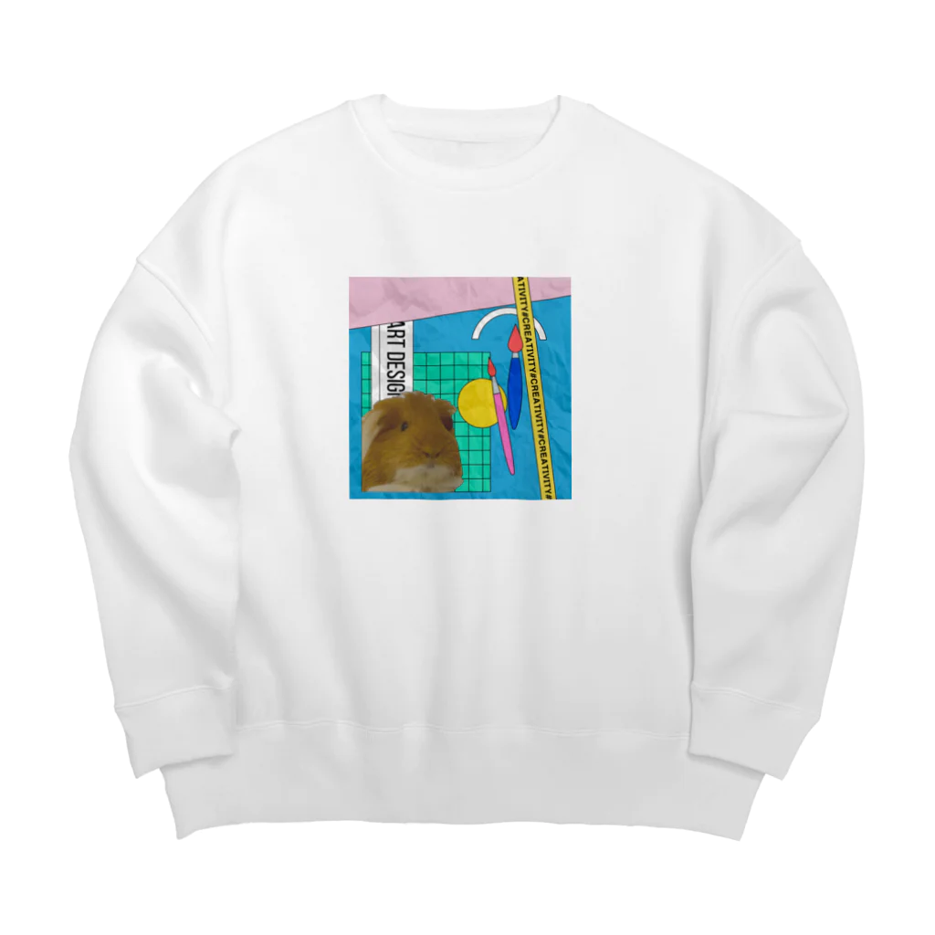 わいわいもるもっとのモルモットのラム Big Crew Neck Sweatshirt