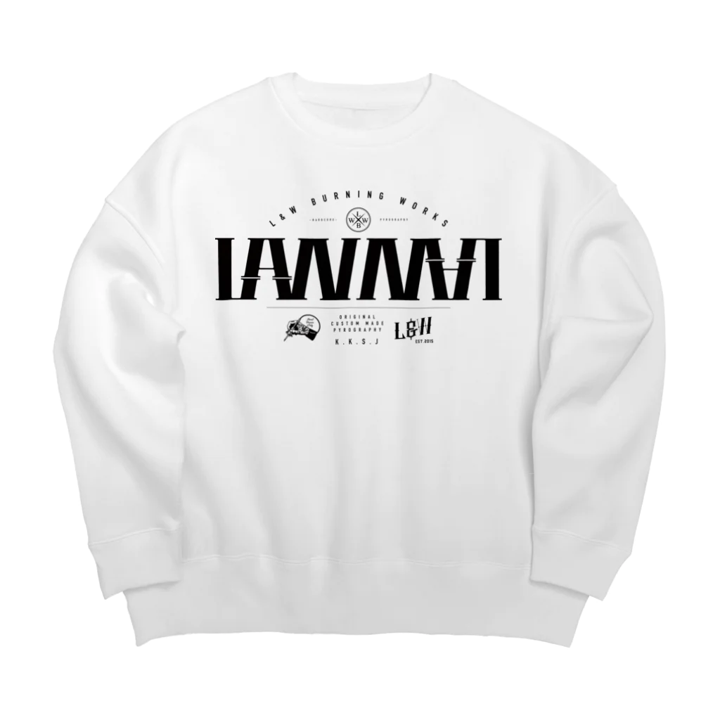 L&W BurningWorksのLAWWAL-BLACK Big Crew Neck Sweatshirt