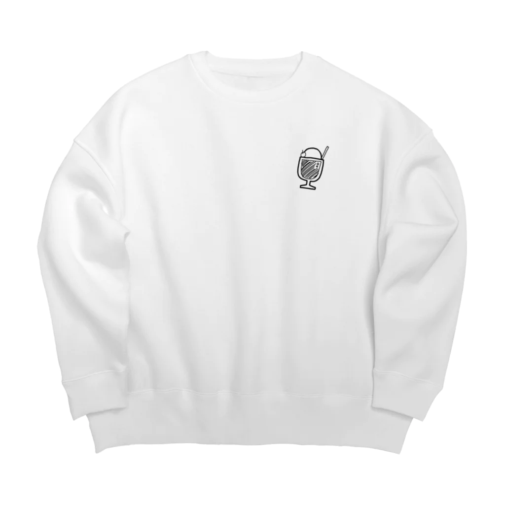 みっこのモノクロクリームソーダ Big Crew Neck Sweatshirt