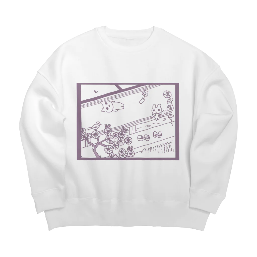 ねずみさんのブティックのengawa 紫 Big Crew Neck Sweatshirt