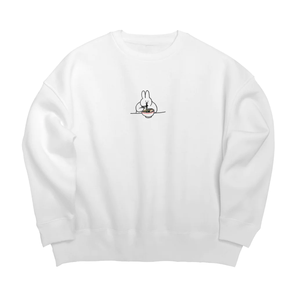 ウサギのラーメンウサちゃん Big Crew Neck Sweatshirt