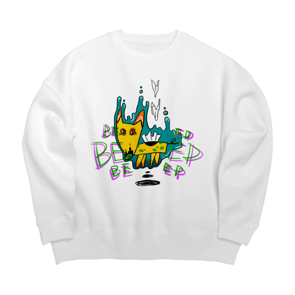 psychodoughnutsのハコティッシュ Big Crew Neck Sweatshirt