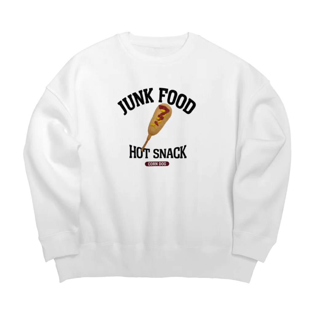 メシテロタイプ（飯テロTシャツブランド）のアメリカンドック（ビンテージ風） Big Crew Neck Sweatshirt