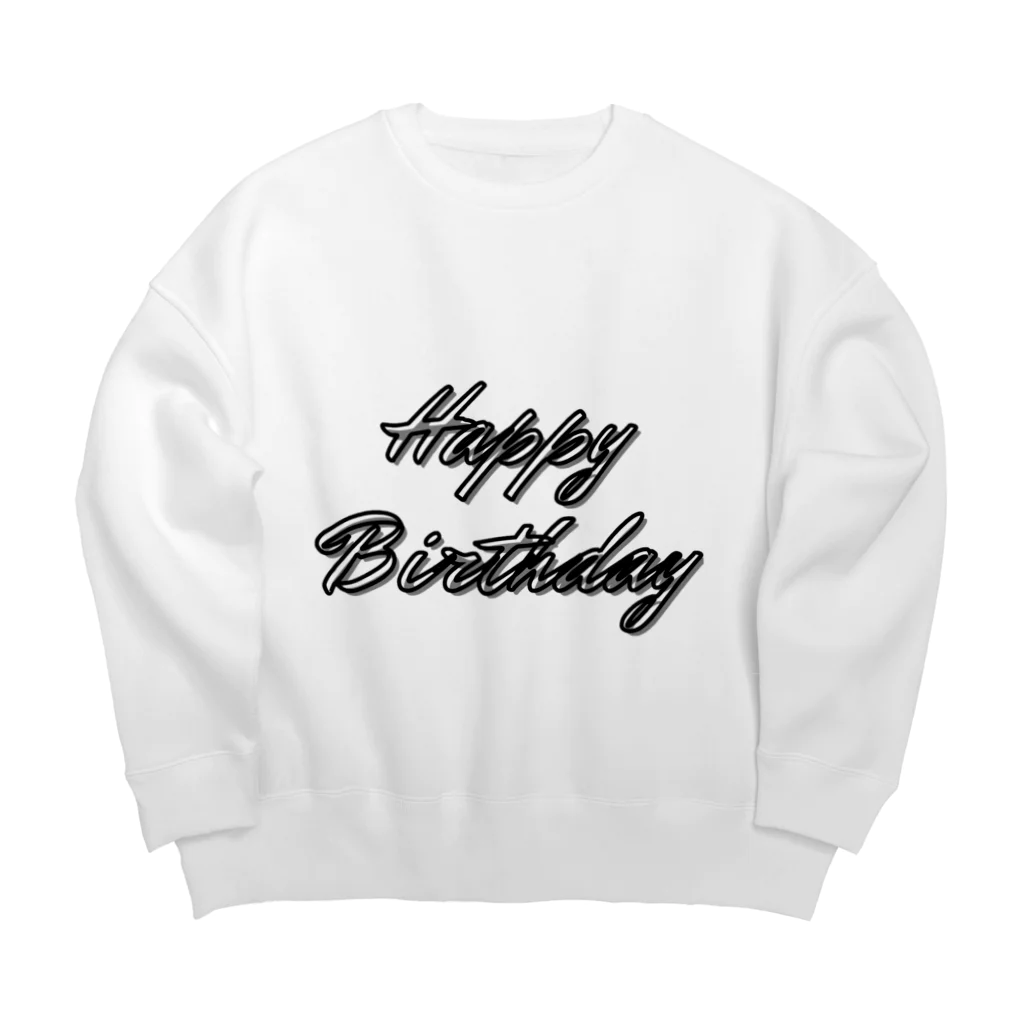 KAMISUKIのHappy Birthday　シンプル Big Crew Neck Sweatshirt