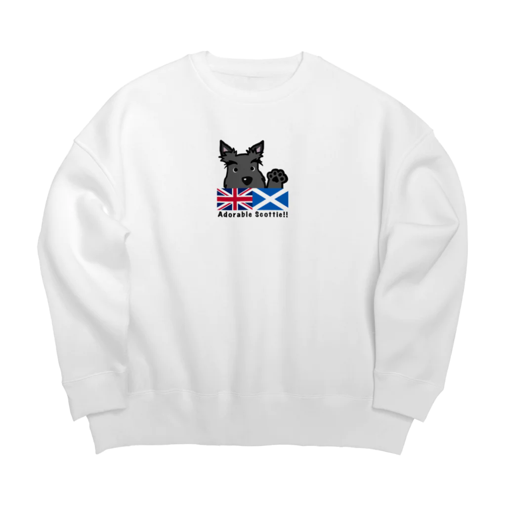 Kizplanning 「Sylph&Devil's」のくろいぬリア【Flag】 Big Crew Neck Sweatshirt