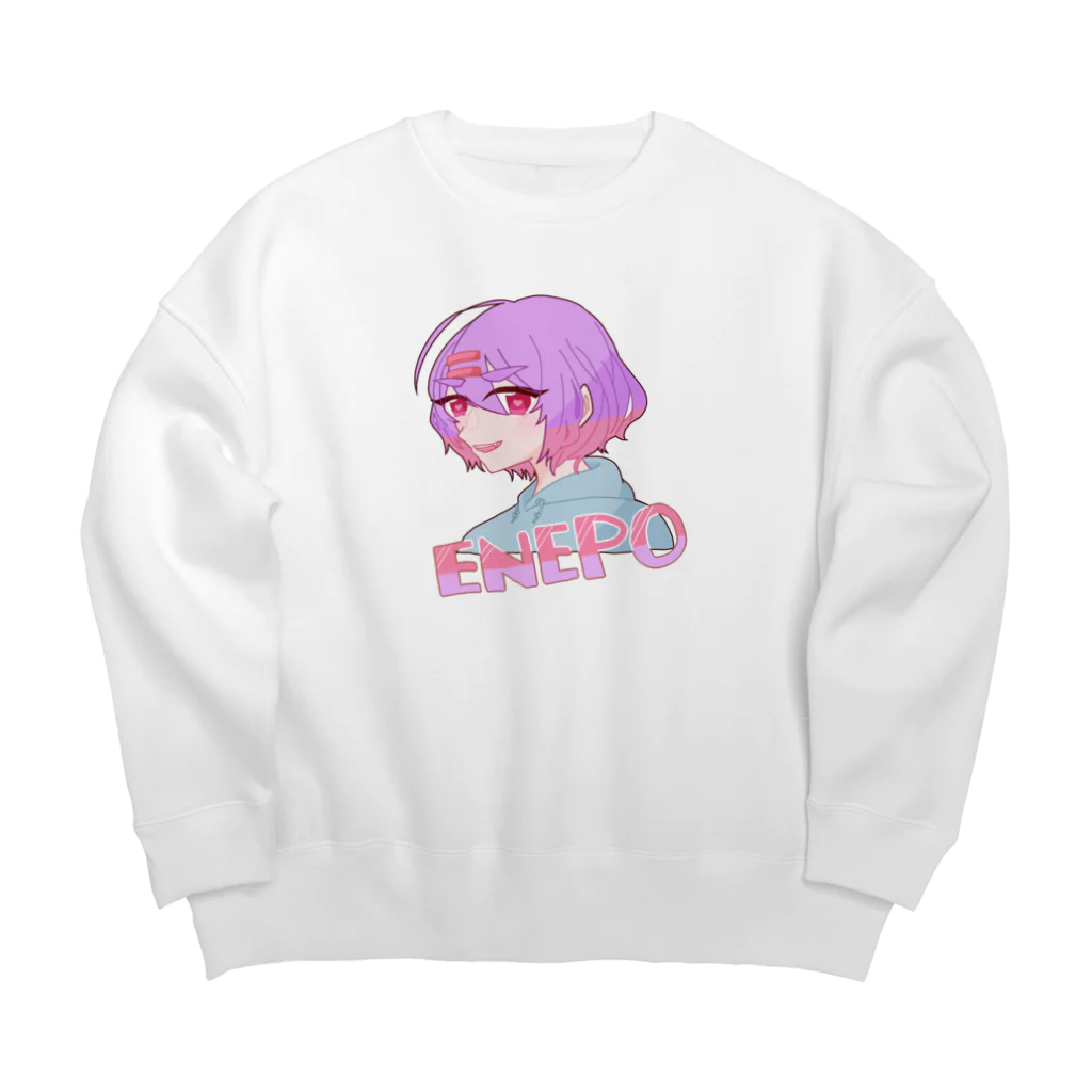 えねぽよのえねぽだよ Big Crew Neck Sweatshirt