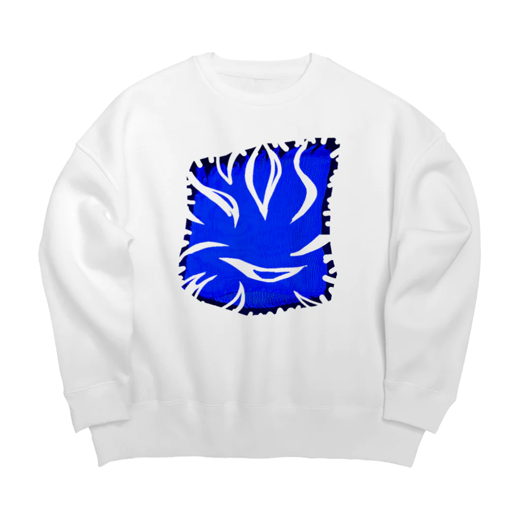 MUGURa-屋の青バリエーション Big Crew Neck Sweatshirt