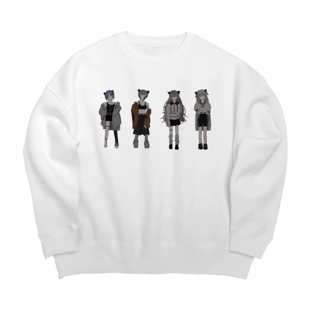 チガヤくじらの大爆発の点呼！ Big Crew Neck Sweatshirt