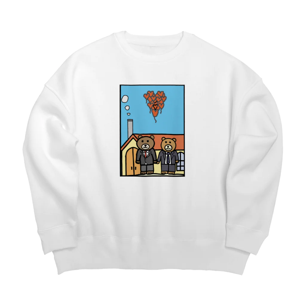 Snuggling！のourhome Big Crew Neck Sweatshirt