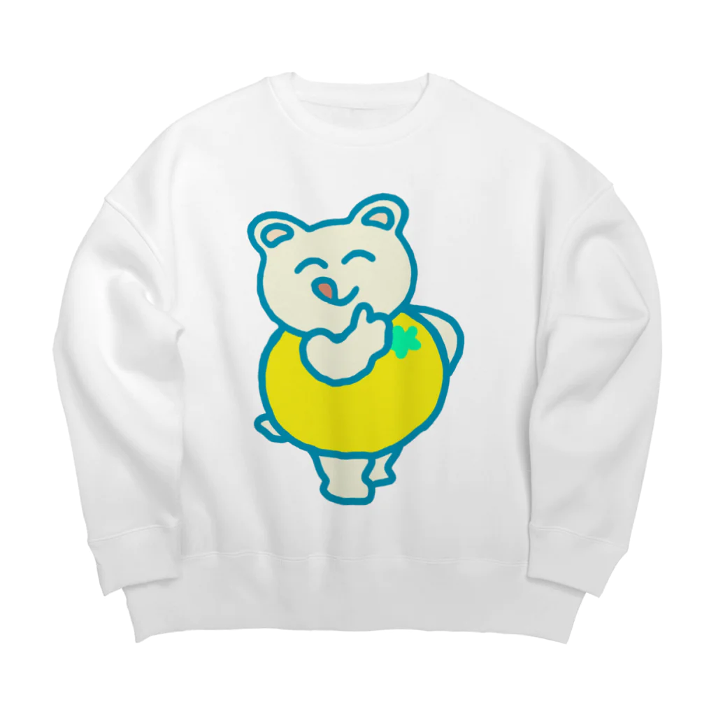 はっさくまの日用品のはっさくまのGood Luck（大） Big Crew Neck Sweatshirt