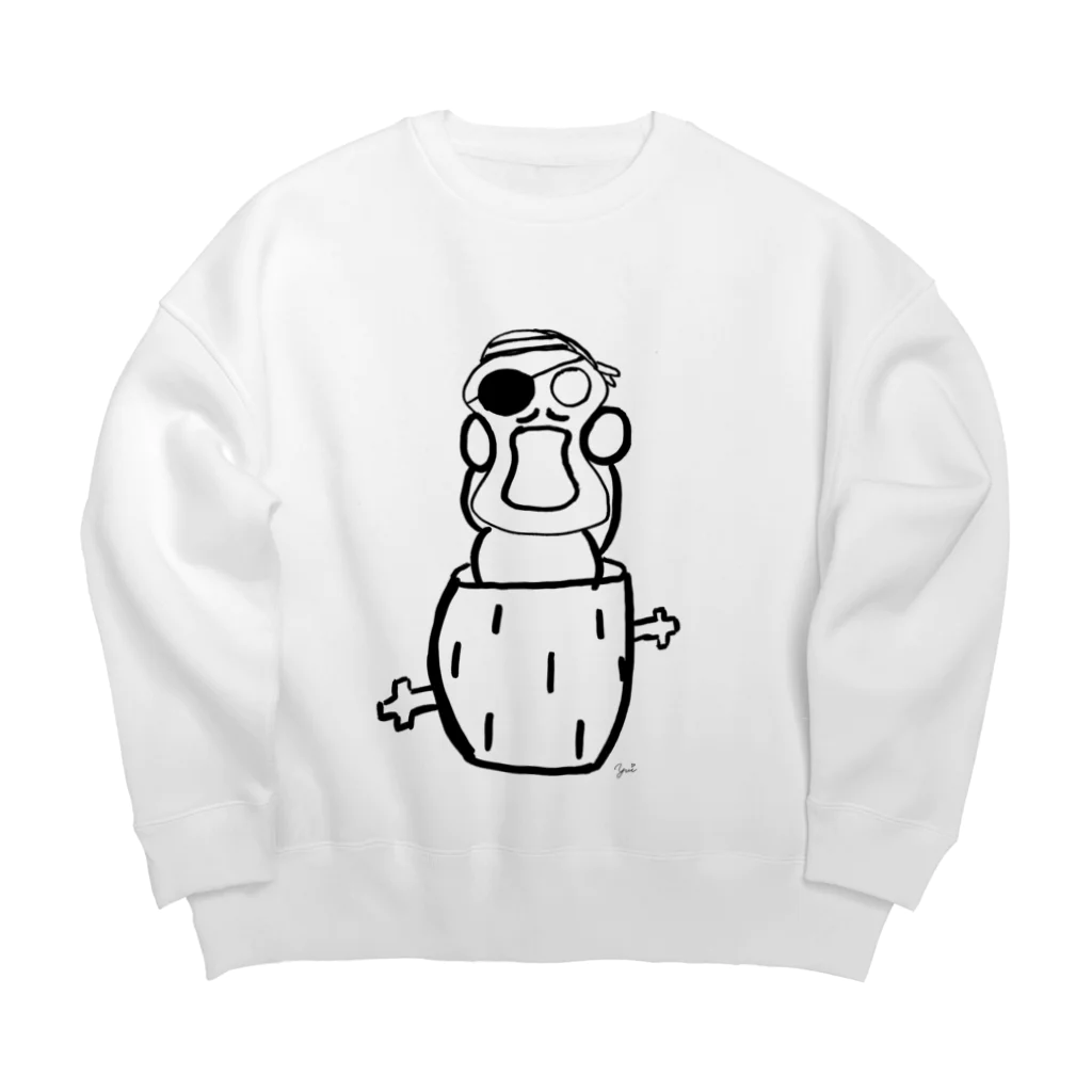 ムンクちゃんショップの黒ひげムンクちゃん Big Crew Neck Sweatshirt