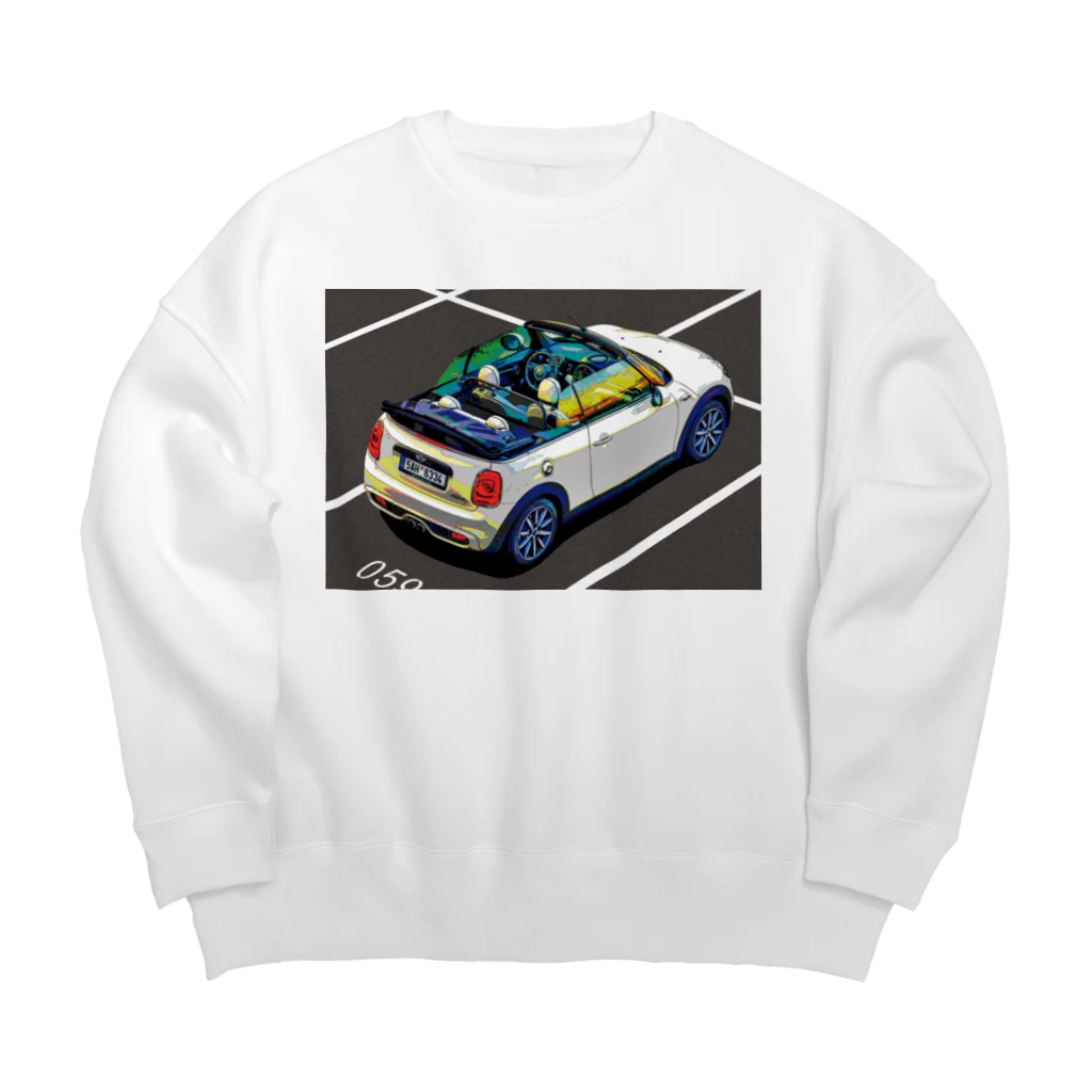 GALLERY misutawoの白のミニコンバーチブル Big Crew Neck Sweatshirt