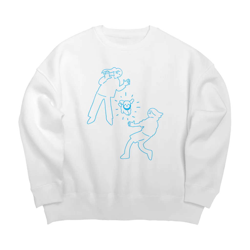 なほのゆびの光る犬 Big Crew Neck Sweatshirt