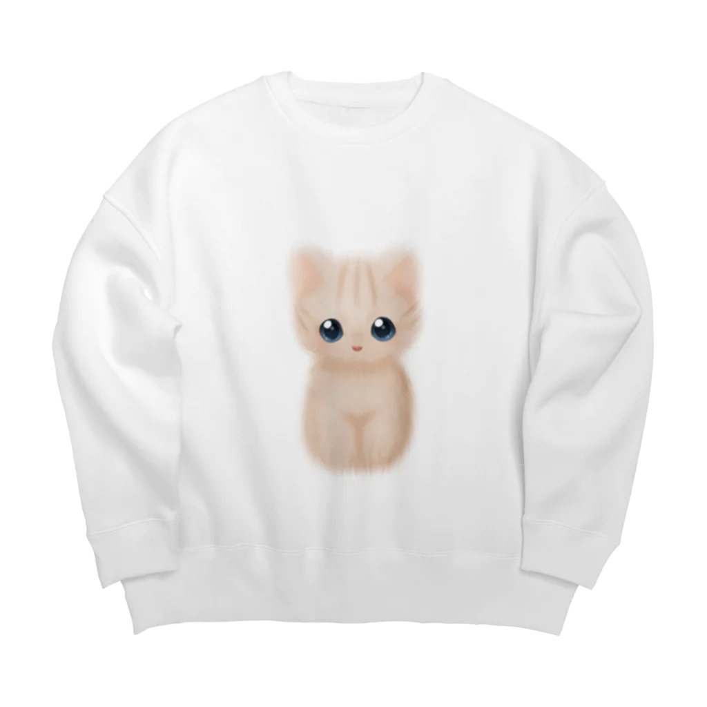 かわいいもののおみせ　いそぎんちゃくのふわふわ子猫 Big Crew Neck Sweatshirt