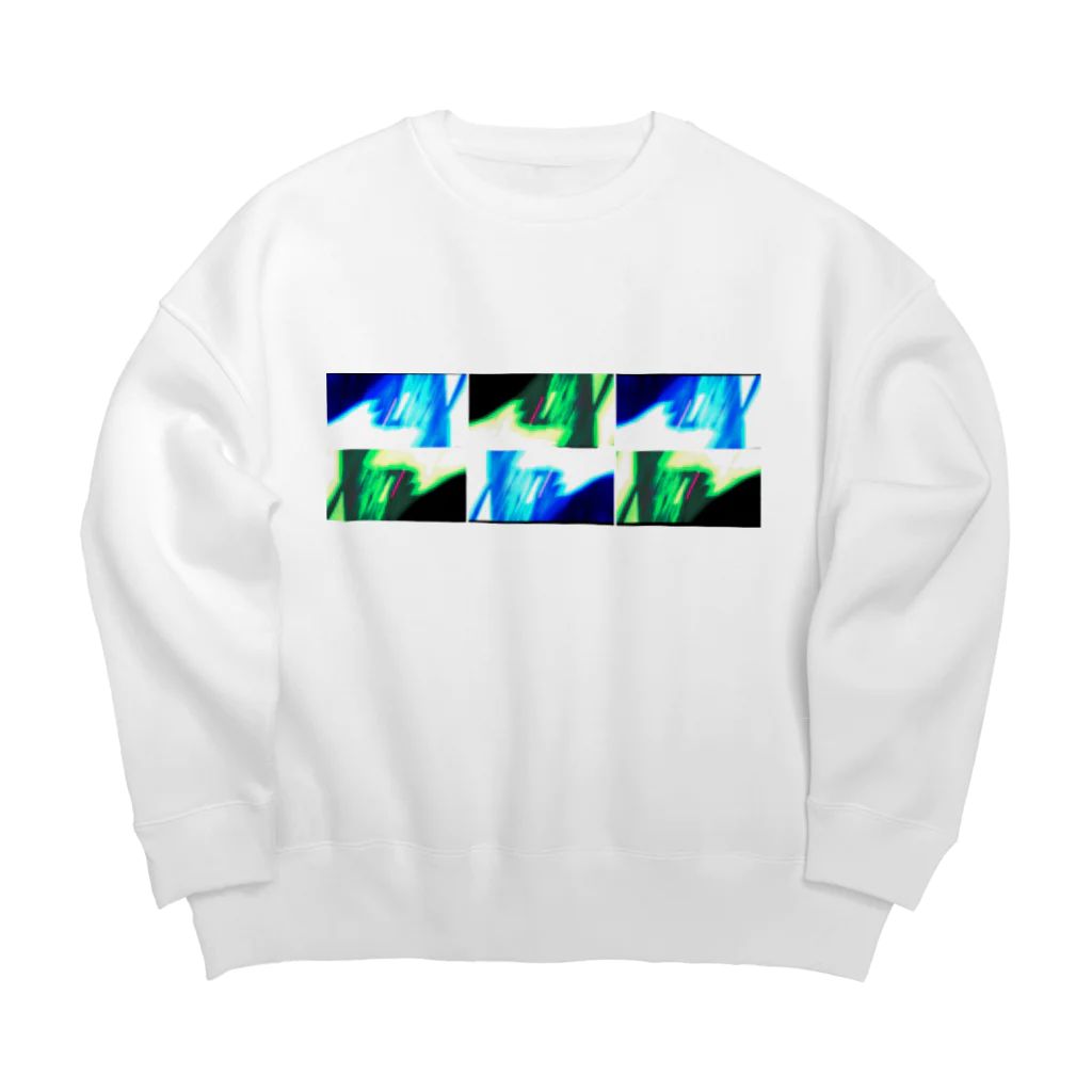 MUGURa-屋のジグジグザグザグ Big Crew Neck Sweatshirt