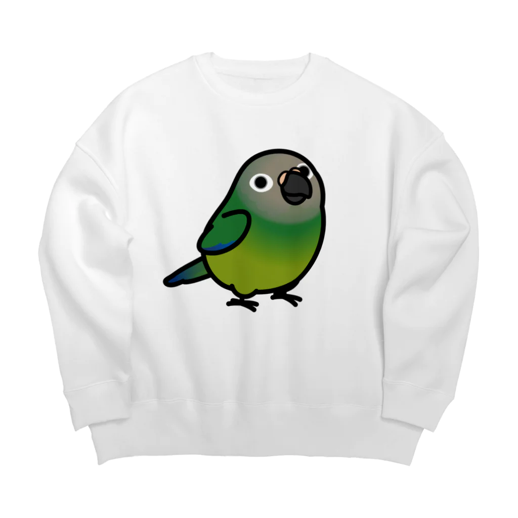 Cody the LovebirdのChubby Bird シモフリインコ Big Crew Neck Sweatshirt