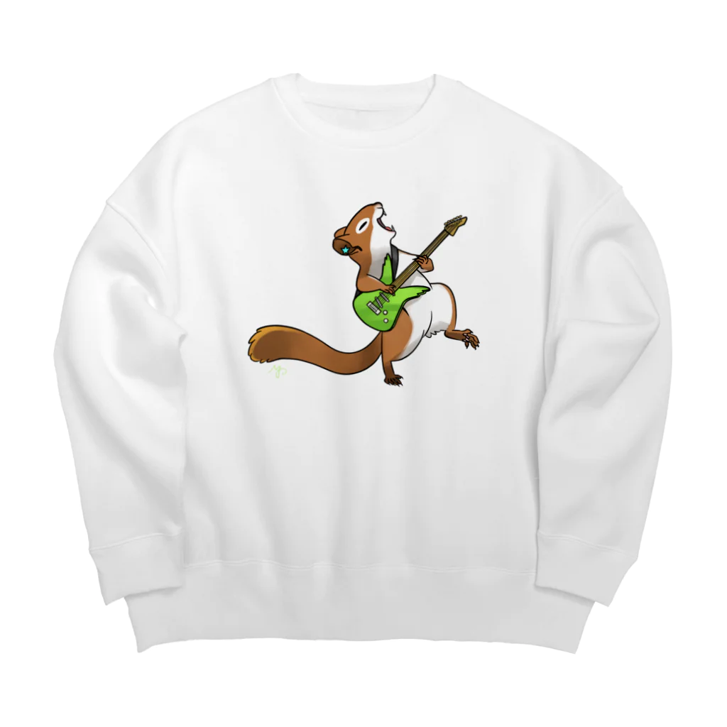 ねずりすSHOPのロックなアメリカアカリス Big Crew Neck Sweatshirt