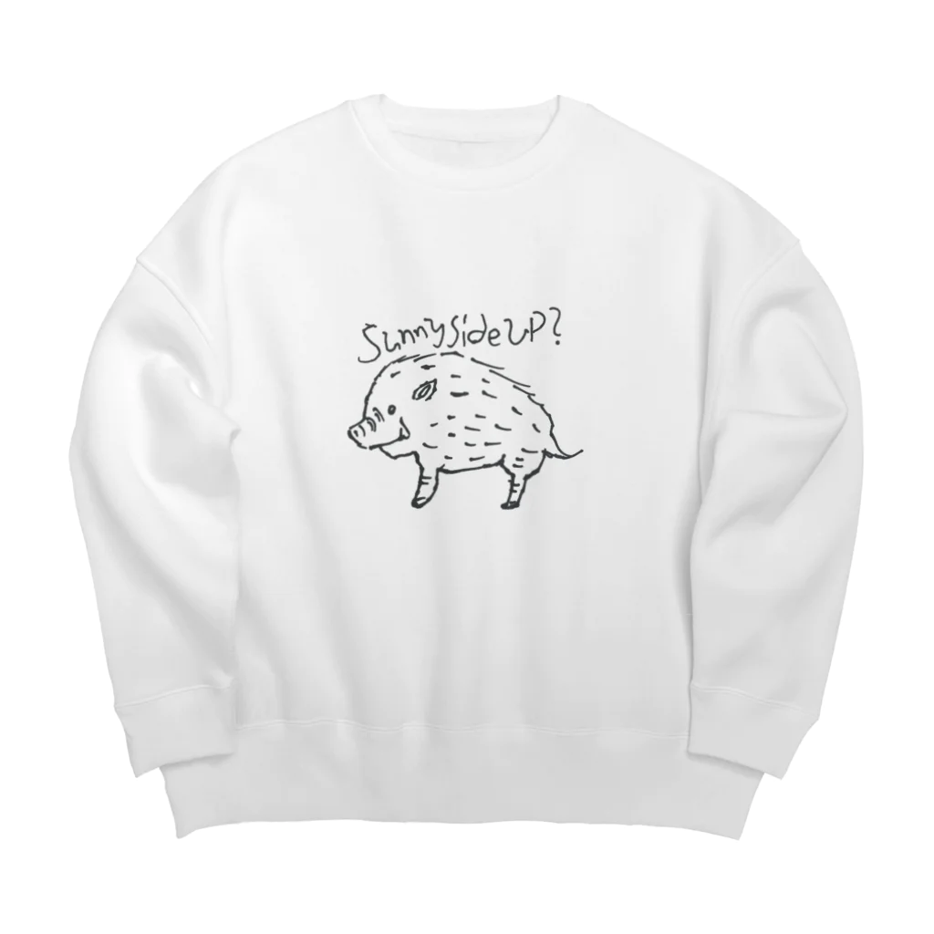 サニーサイドアップ！！のイノシシ Big Crew Neck Sweatshirt