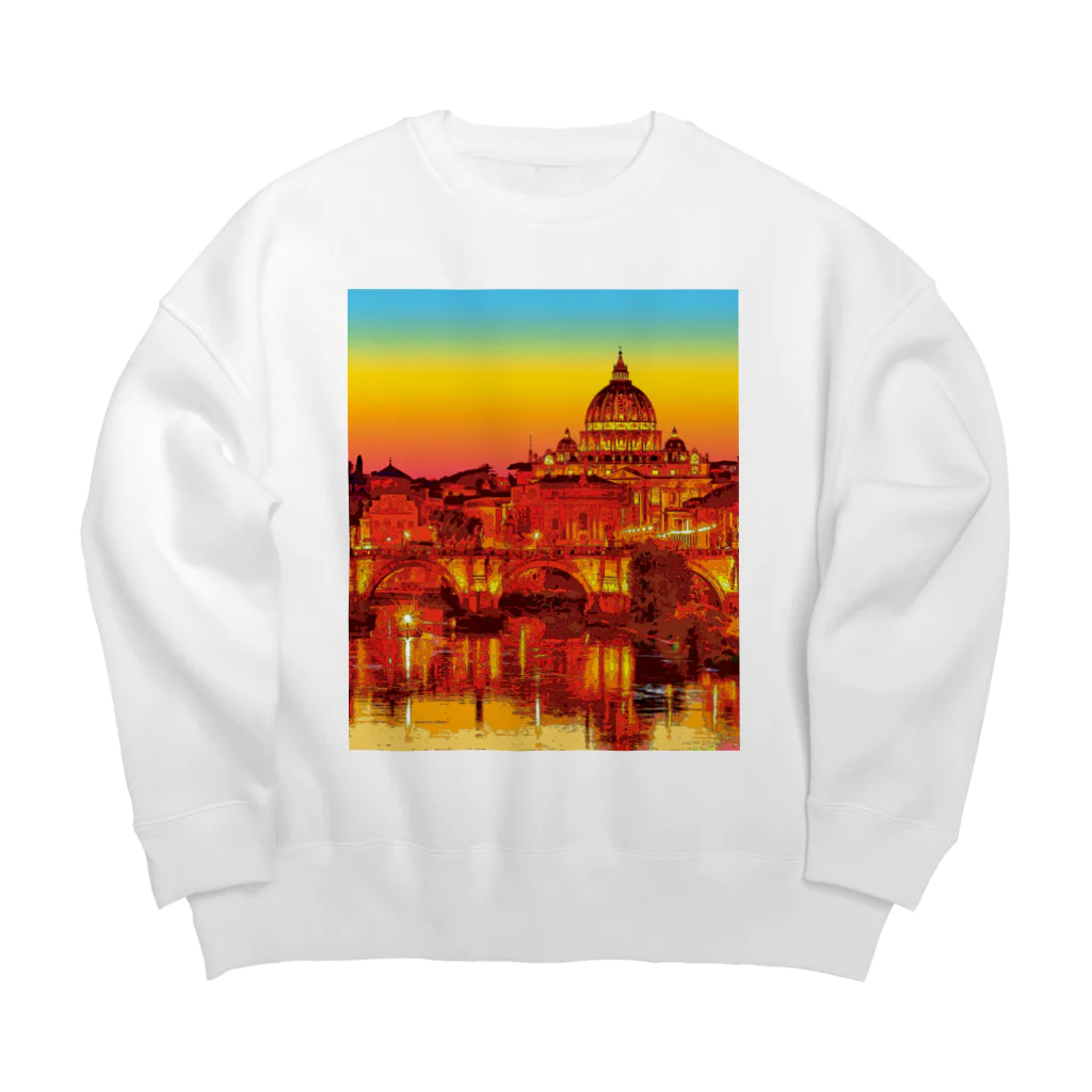 GALLERY misutawoのイタリア ローマの夕暮れ Big Crew Neck Sweatshirt