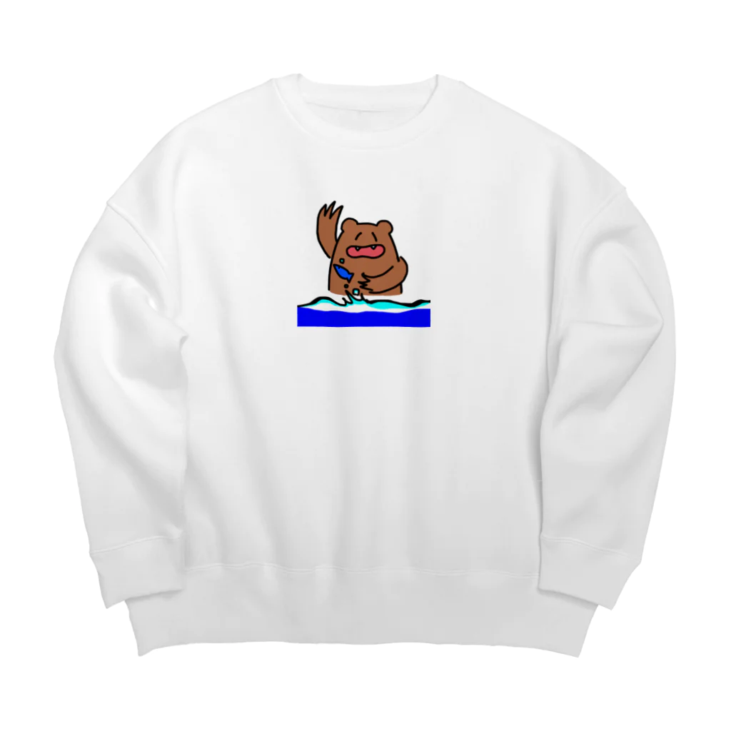 三白眼ちゃんのさばいばる Big Crew Neck Sweatshirt