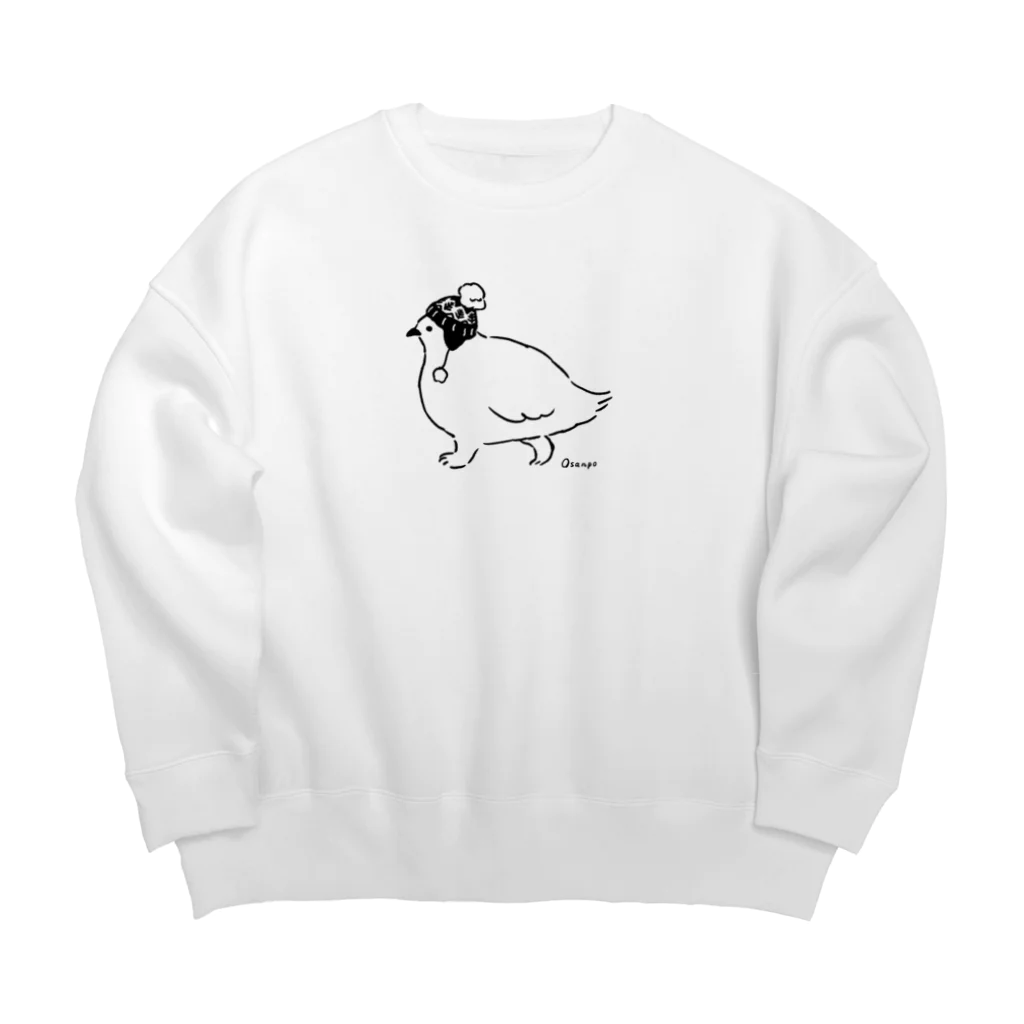 いじまさおりのおさんぽ雷鳥さん Big Crew Neck Sweatshirt