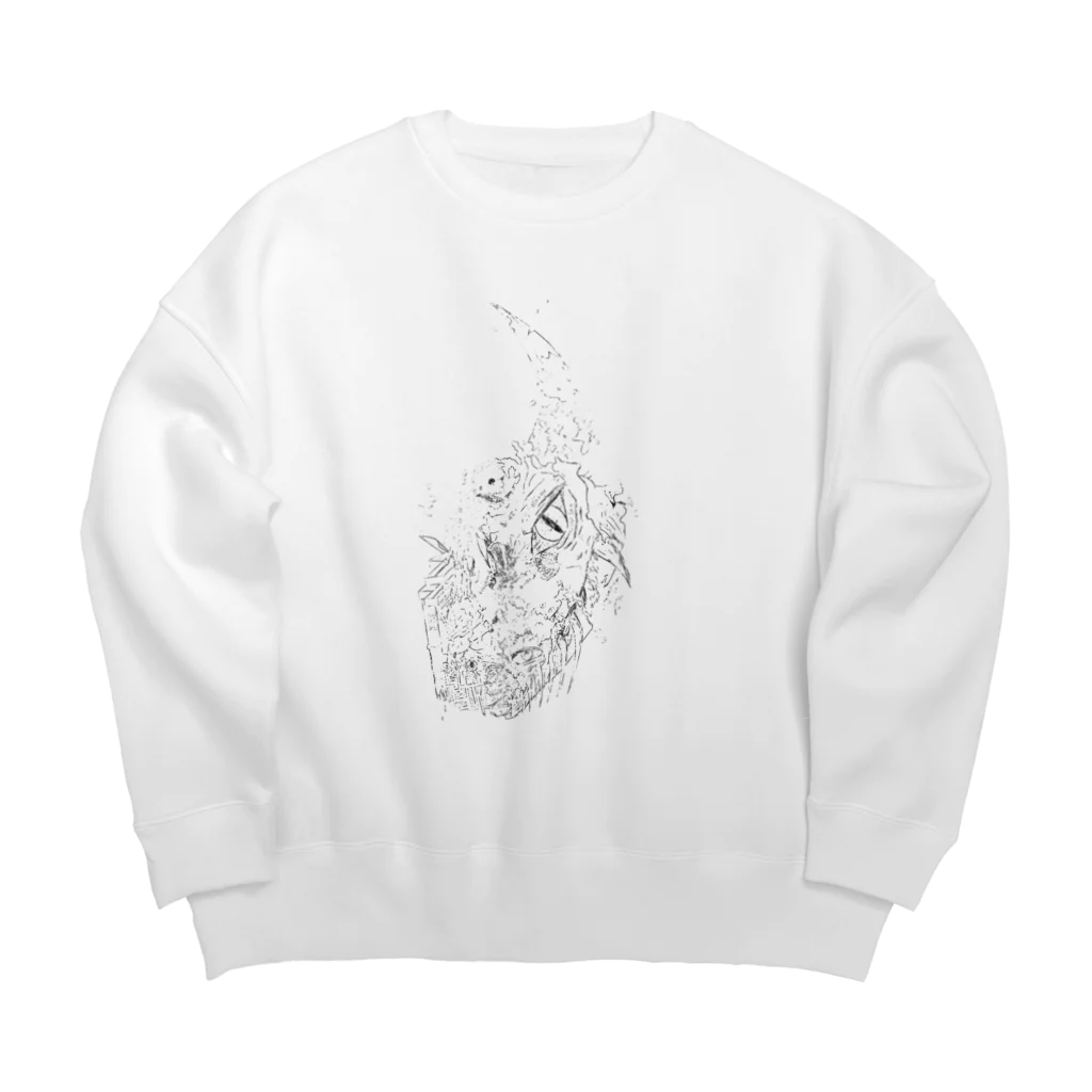 POLICEのゆるふわ系イラストのにこれ Big Crew Neck Sweatshirt