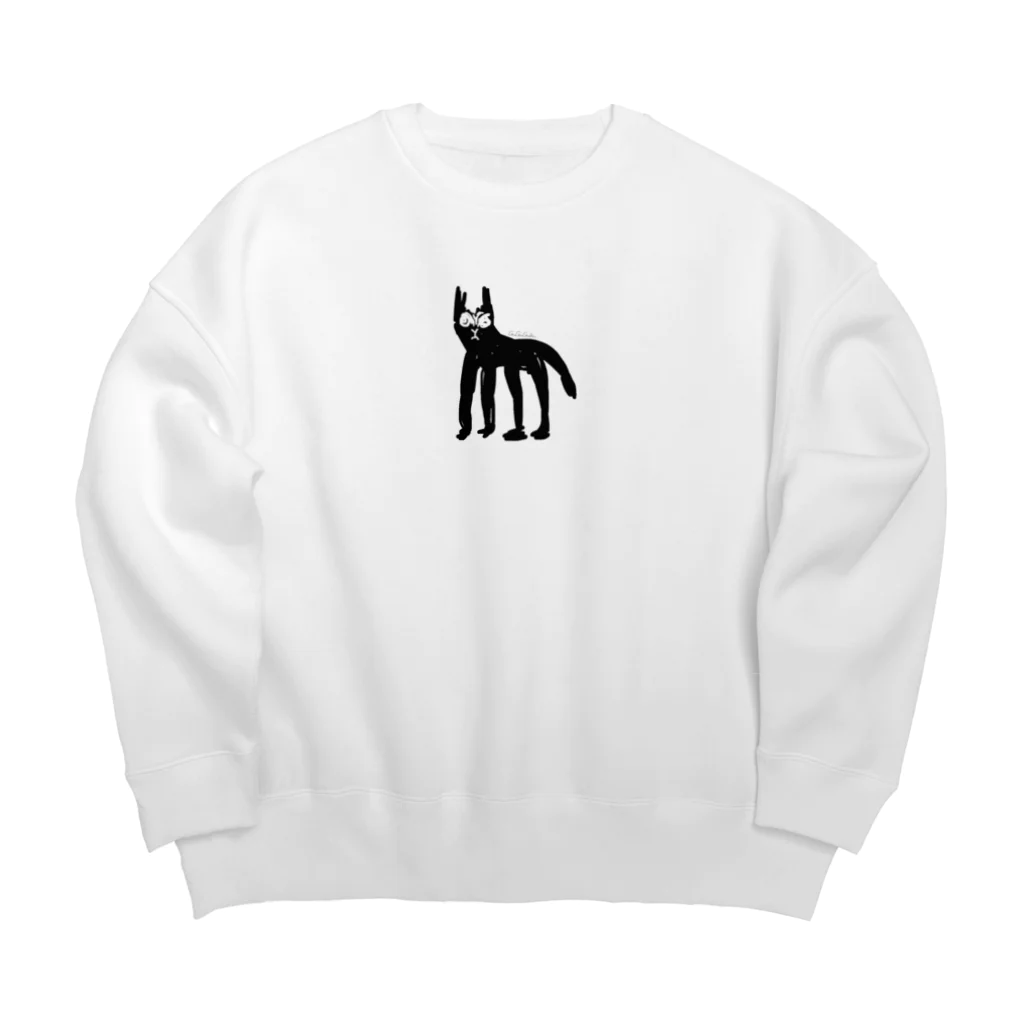 Gra Gra Grazie.のらくがきねこたん(ロゴ入り) Big Crew Neck Sweatshirt