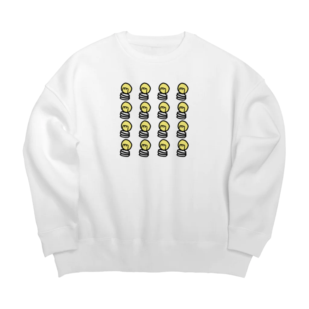 ため息のひらめきの電球ちゃんズ Big Crew Neck Sweatshirt