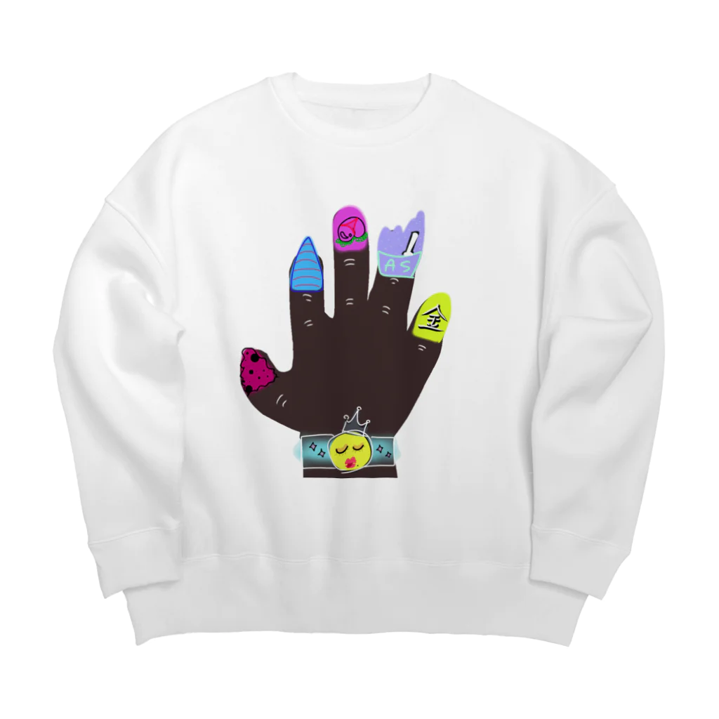 自由帳🌈の今から告白💌 Big Crew Neck Sweatshirt