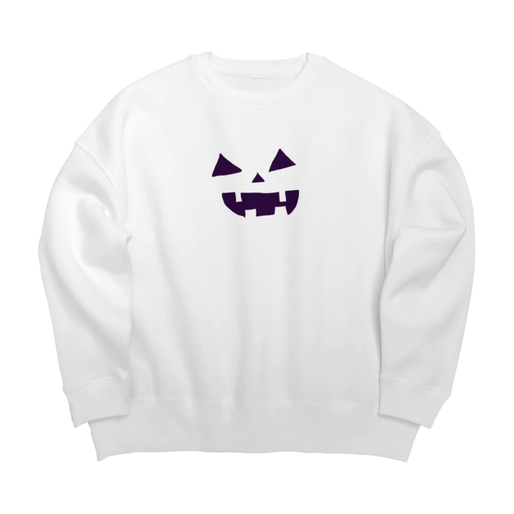 ゆずずショップのハロウィンおばけカボチャ🎃 Big Crew Neck Sweatshirt