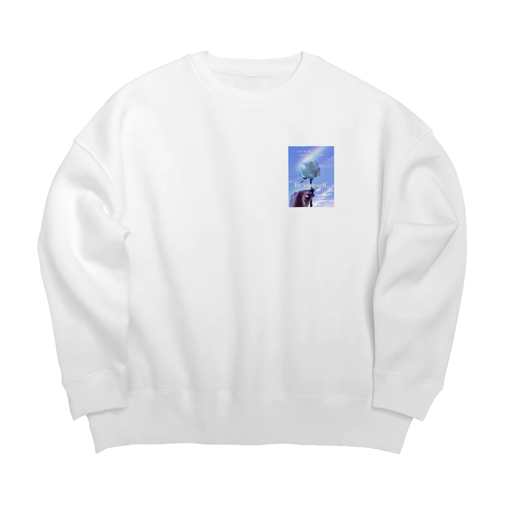 ┈︎ヒイラギ ┈︎の自分の生きる人生を愛せ (格言) Big Crew Neck Sweatshirt