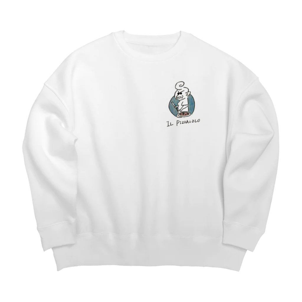 tanapoのピザしょくにんくん　ワンポイント  Big Crew Neck Sweatshirt