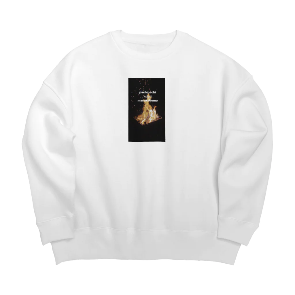 diysonのpachipachi-iutori-masukedomo Big Crew Neck Sweatshirt