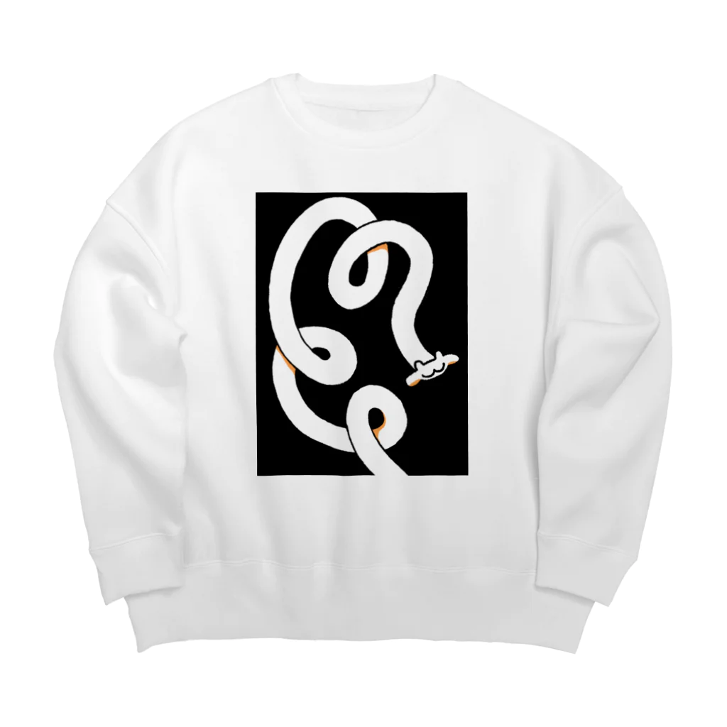 リリのぐるぐるキリン３ Big Crew Neck Sweatshirt