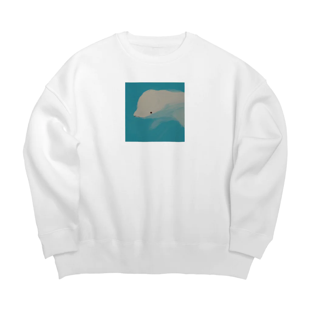 ヤマ家のシロイルカ Big Crew Neck Sweatshirt