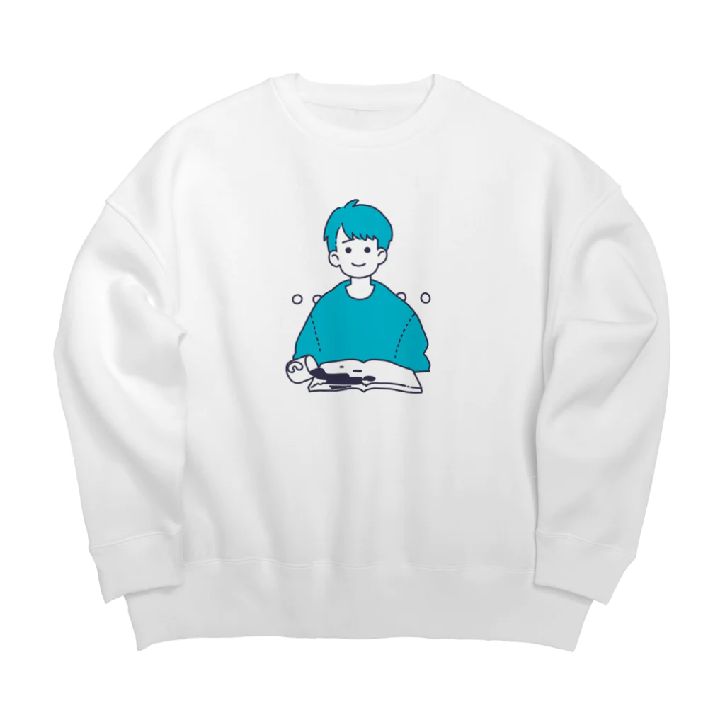 なのらのこぼすくん Big Crew Neck Sweatshirt