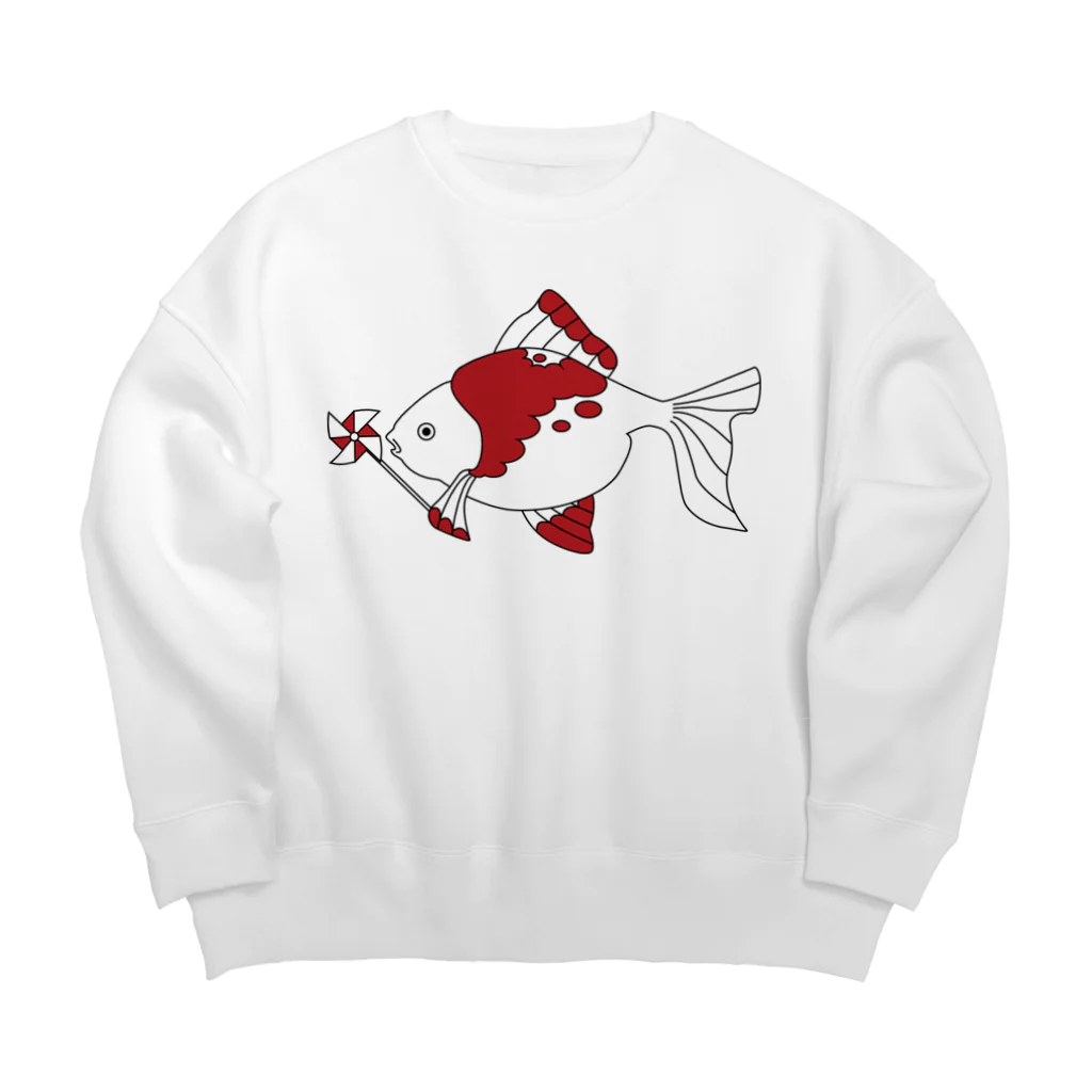 Amiの風車白金魚 Big Crew Neck Sweatshirt