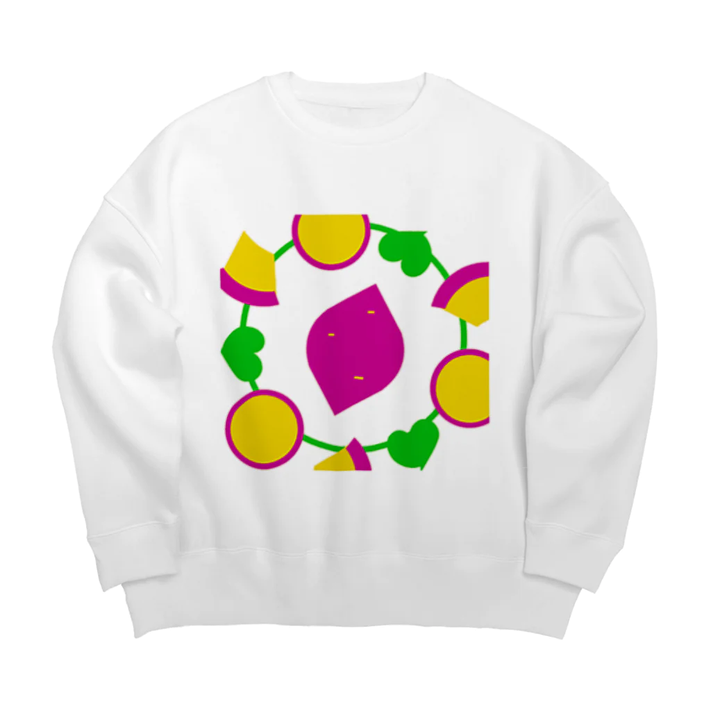 pastelia　shopのサツマイモのアイコン🍠 Big Crew Neck Sweatshirt