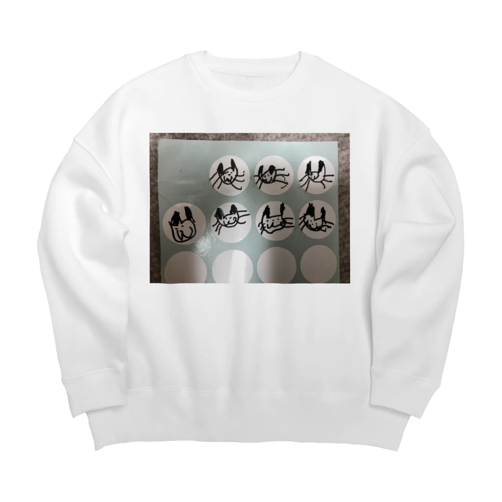  猫とワオキツネザルとモモンガ のねーちゃん Big Crew Neck Sweatshirt