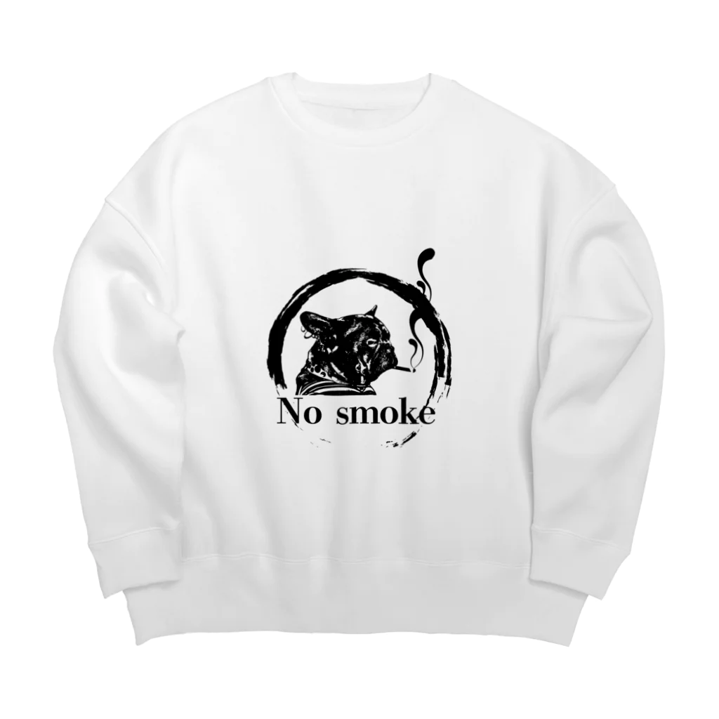 chicodeza by suzuriのNo smokeフレブル Big Crew Neck Sweatshirt