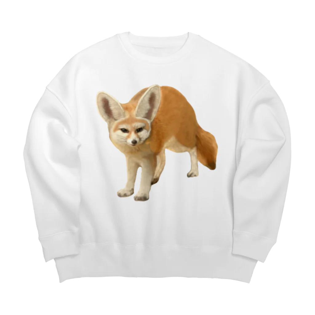 いきもの大好き！ほほえみフレンズのキツネのフェネックです。 Big Crew Neck Sweatshirt