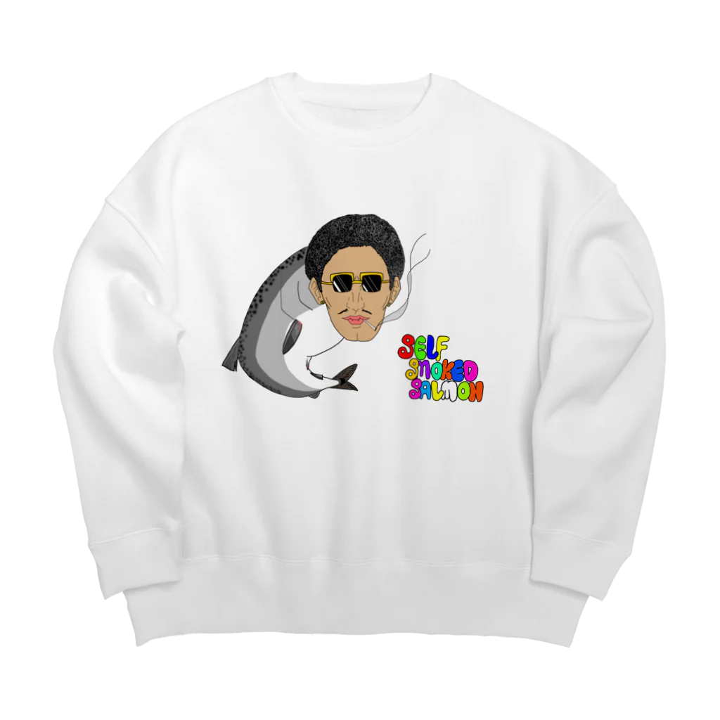 KiSUKEのSELF SMOKED SALMON  Big Crew Neck Sweatshirt